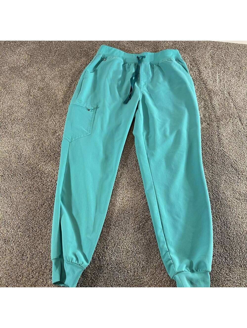 Figs Red Zamora High Waisted Jogger Scrub Drawstring Pant 1000207 L Blue